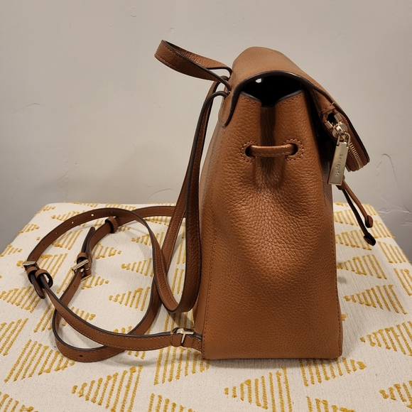 Kate Spade Leather Backpack Leila Medium Flap - Picture 5 of 8